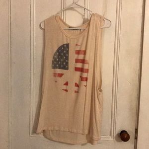 Peace Sign/American Flag Tank Top